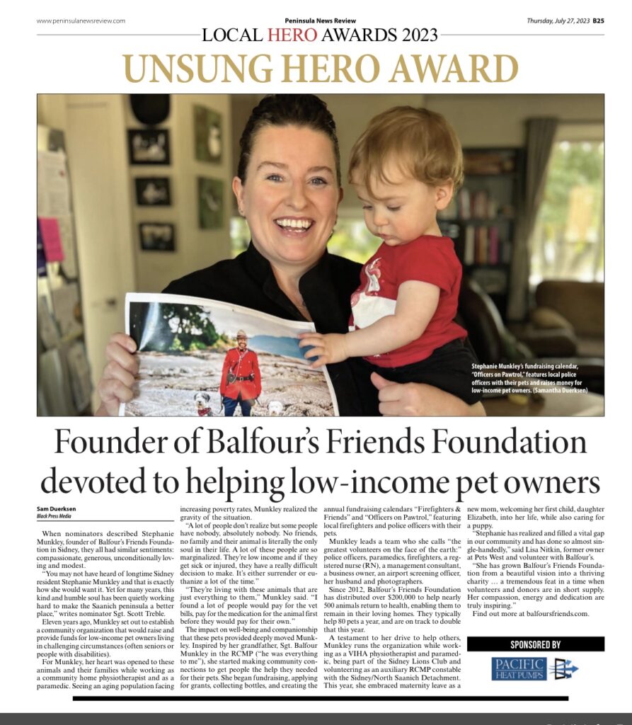 Celebrating Our Very Own Unsung Hero – Balfour's Friends Foundation